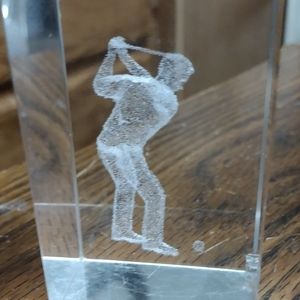 Glass Golf paper weight